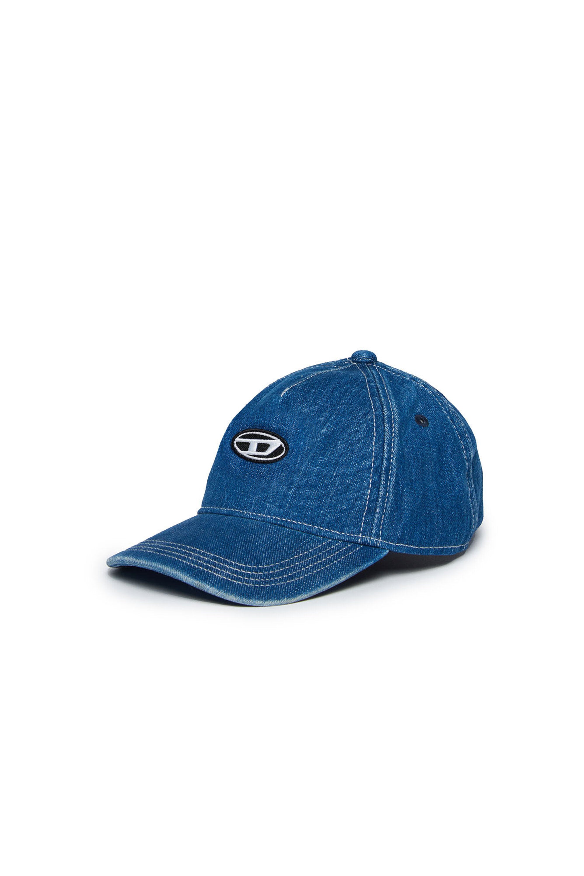 Denim baseball cap with Oval D patch