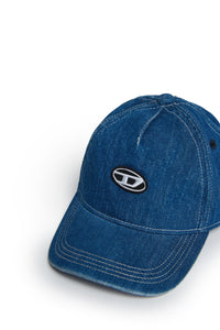 Denim baseball cap with Oval D patch