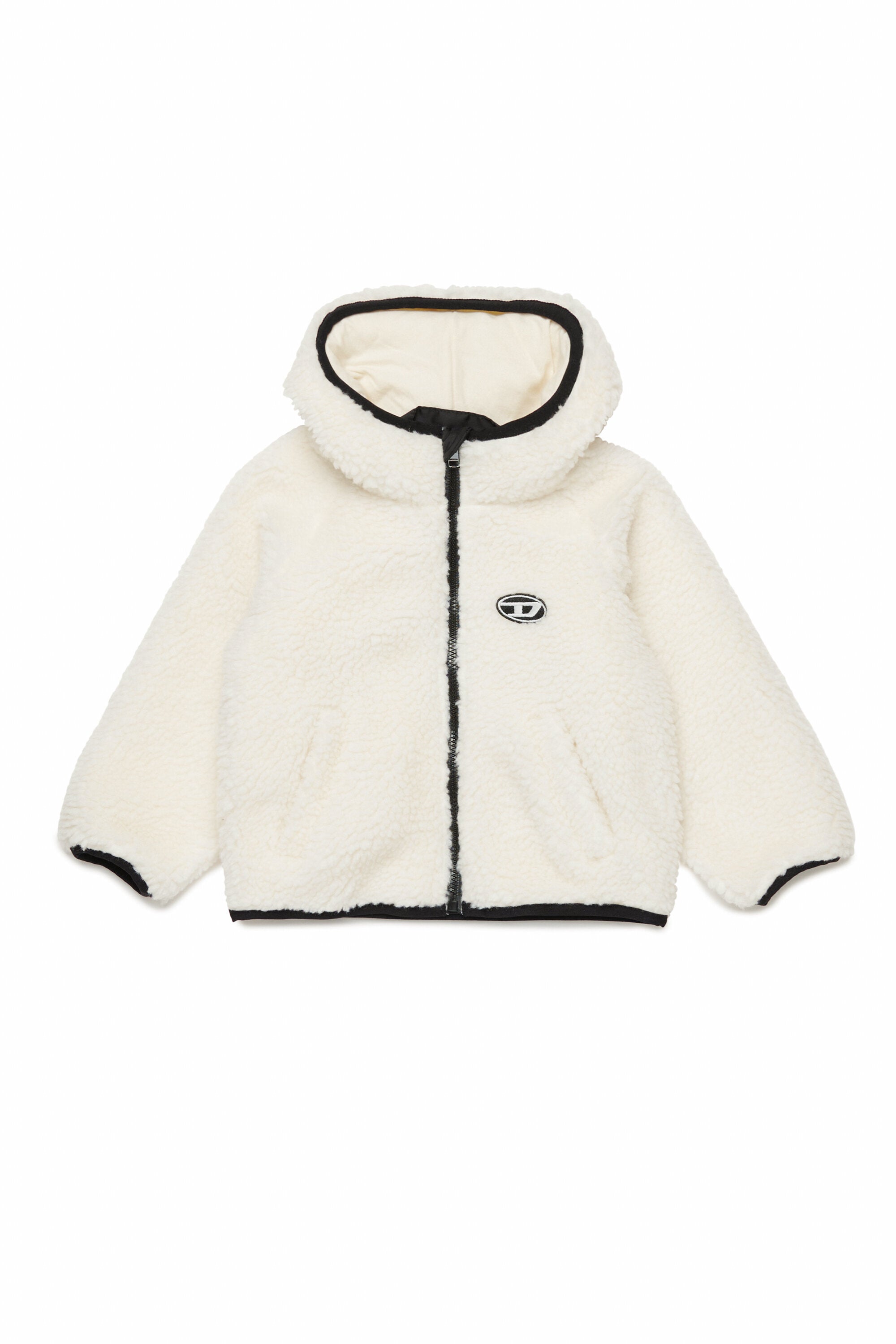 Giacca teddy con patch oval D