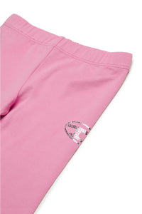 Pantaloni leggings con logo oval D mylar