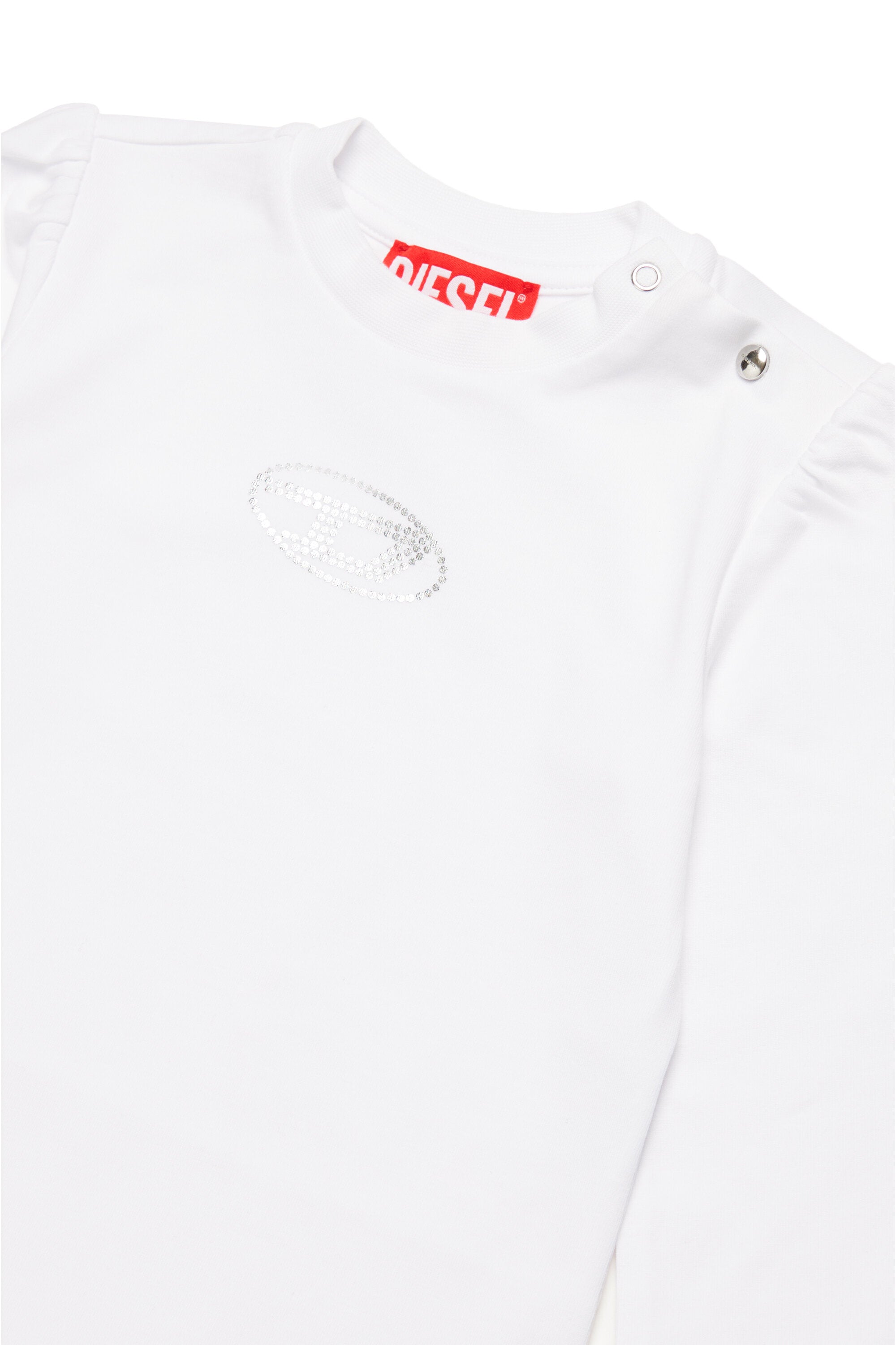 Camiseta de manga larga con logo oval D en mylar
