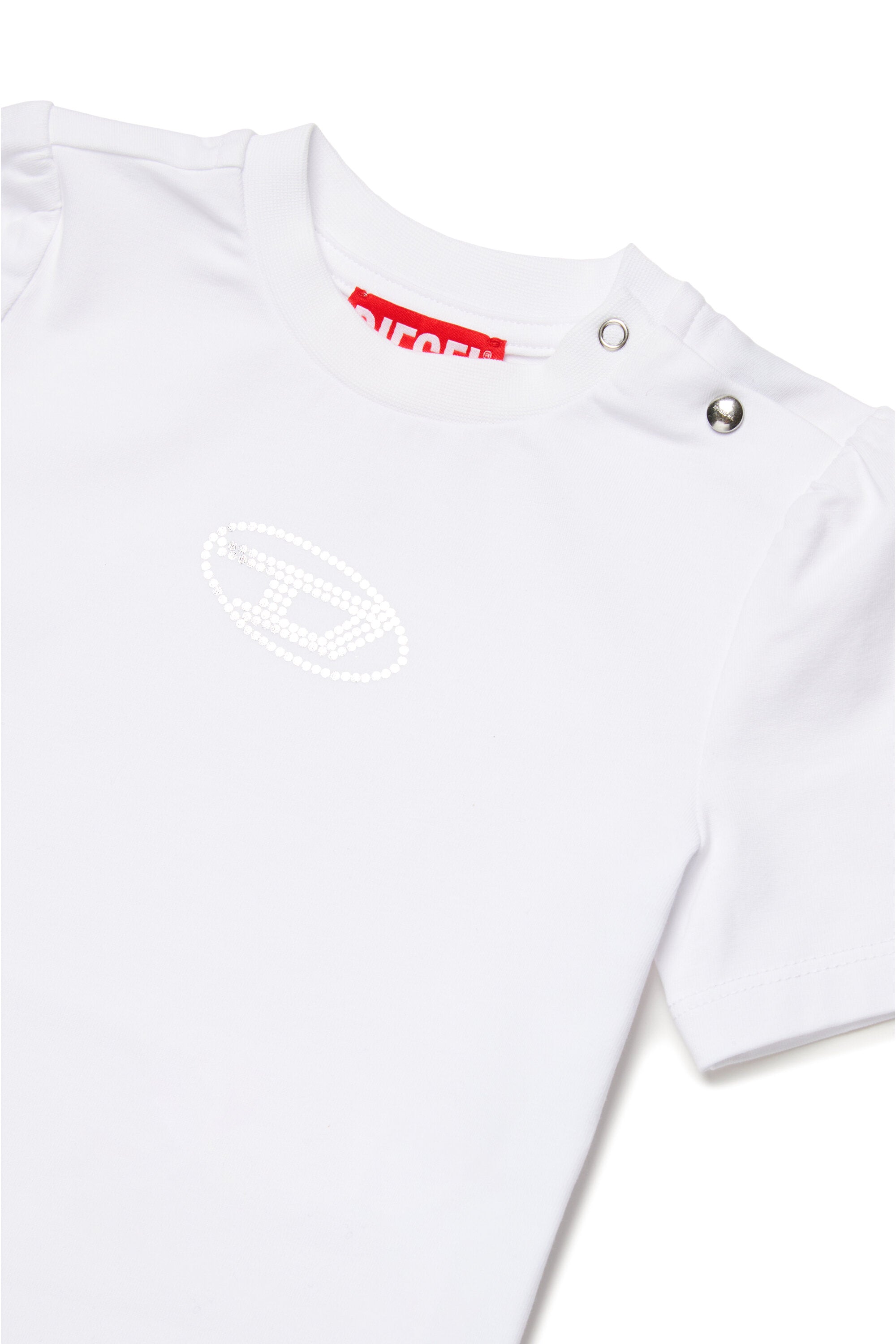 Camiseta con logo oval D en mylar