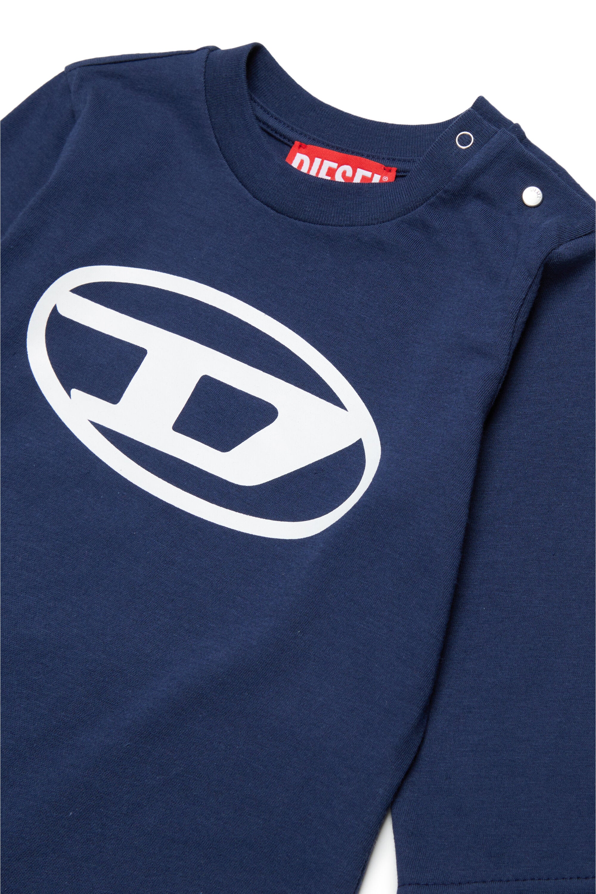T-shirt manica lunga con logo oval D