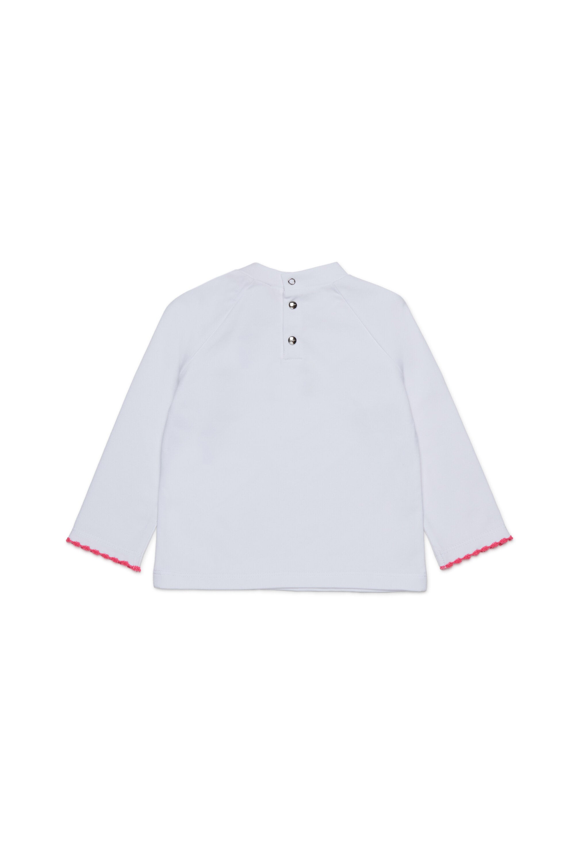 Cuello alto de jersey elástico con logotipo D ovalado de lúrex