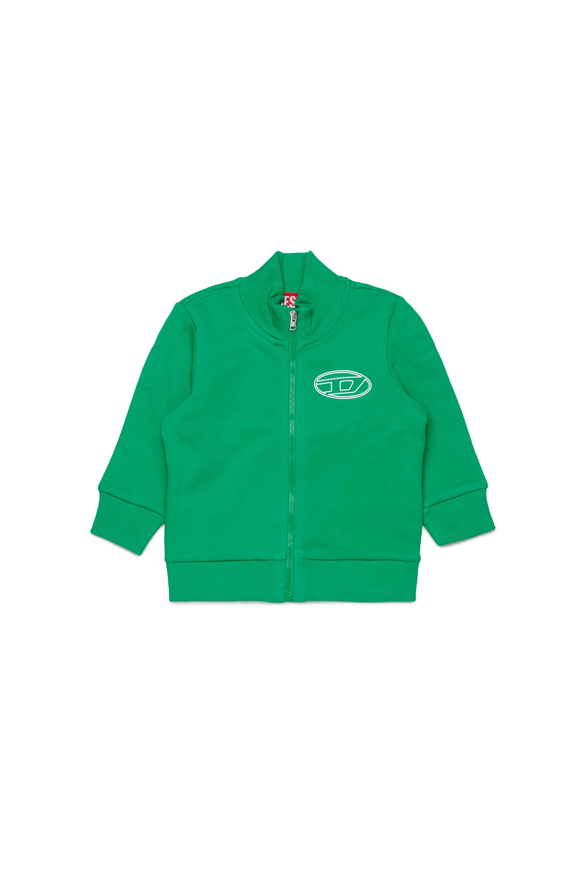 Full zip sweatshirt with Oval D maxi logo