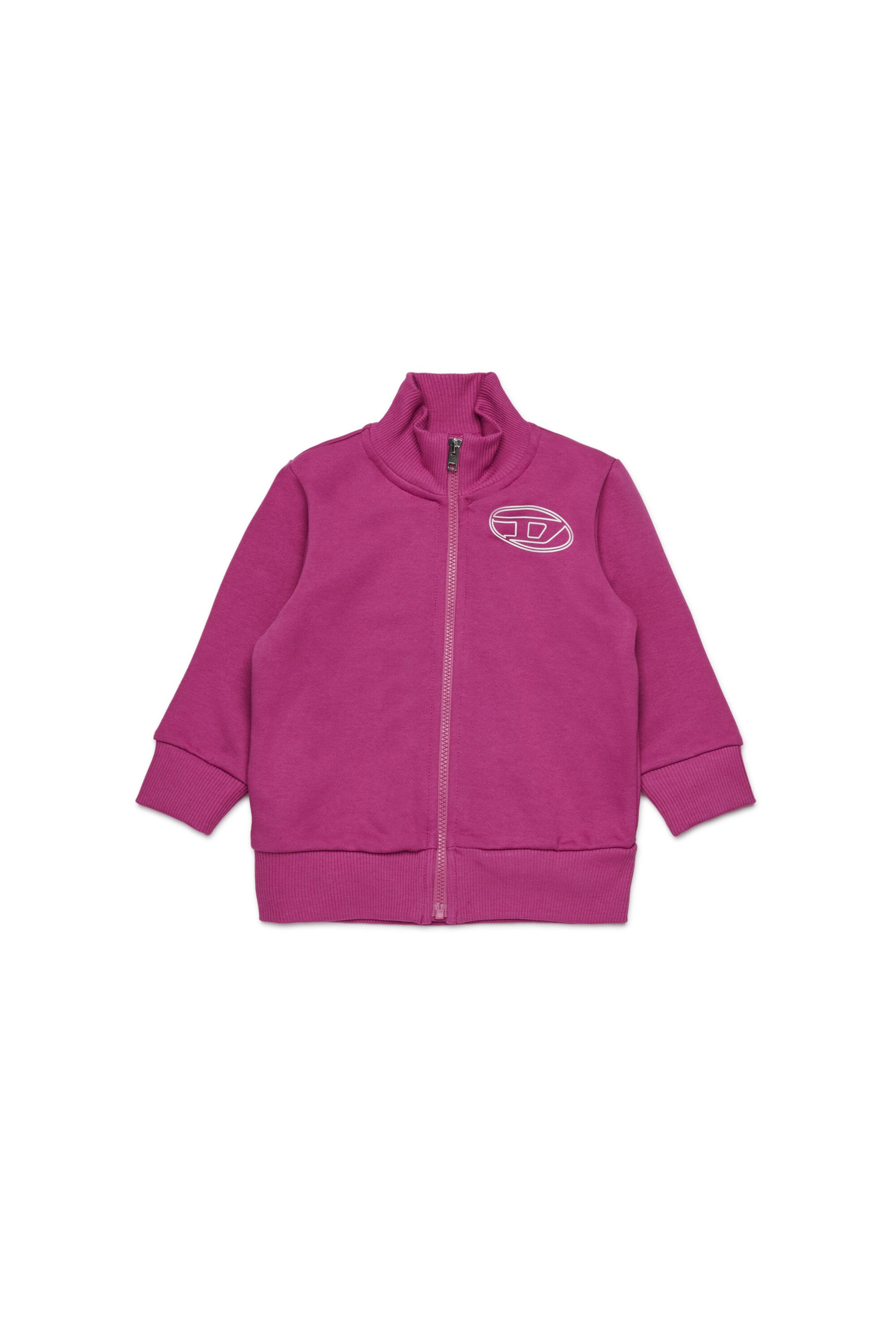 Full zip sweatshirt with Oval D maxi logo