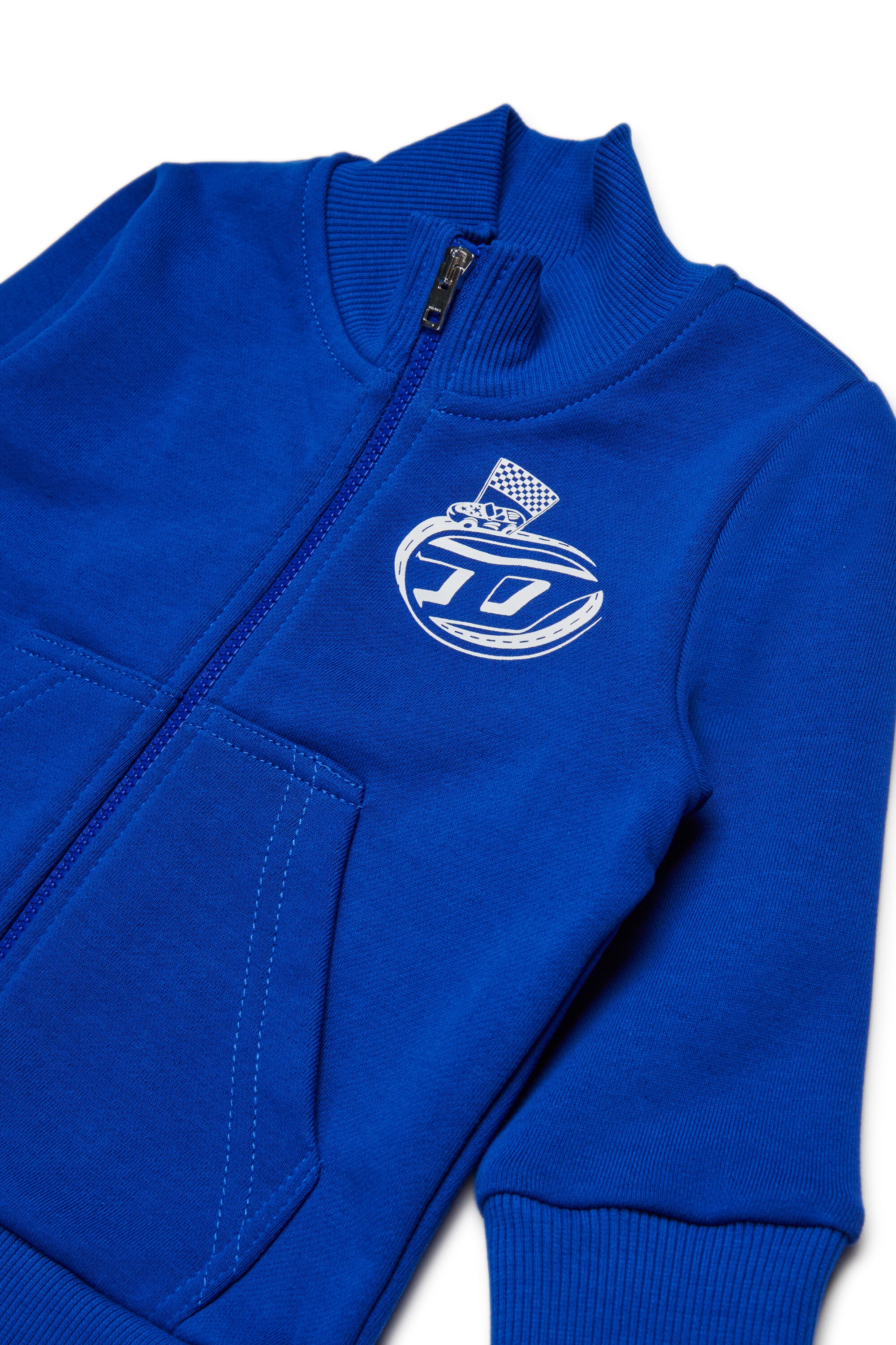 Sudadera con cremallera completa y gráfico Diesel Funny Racing