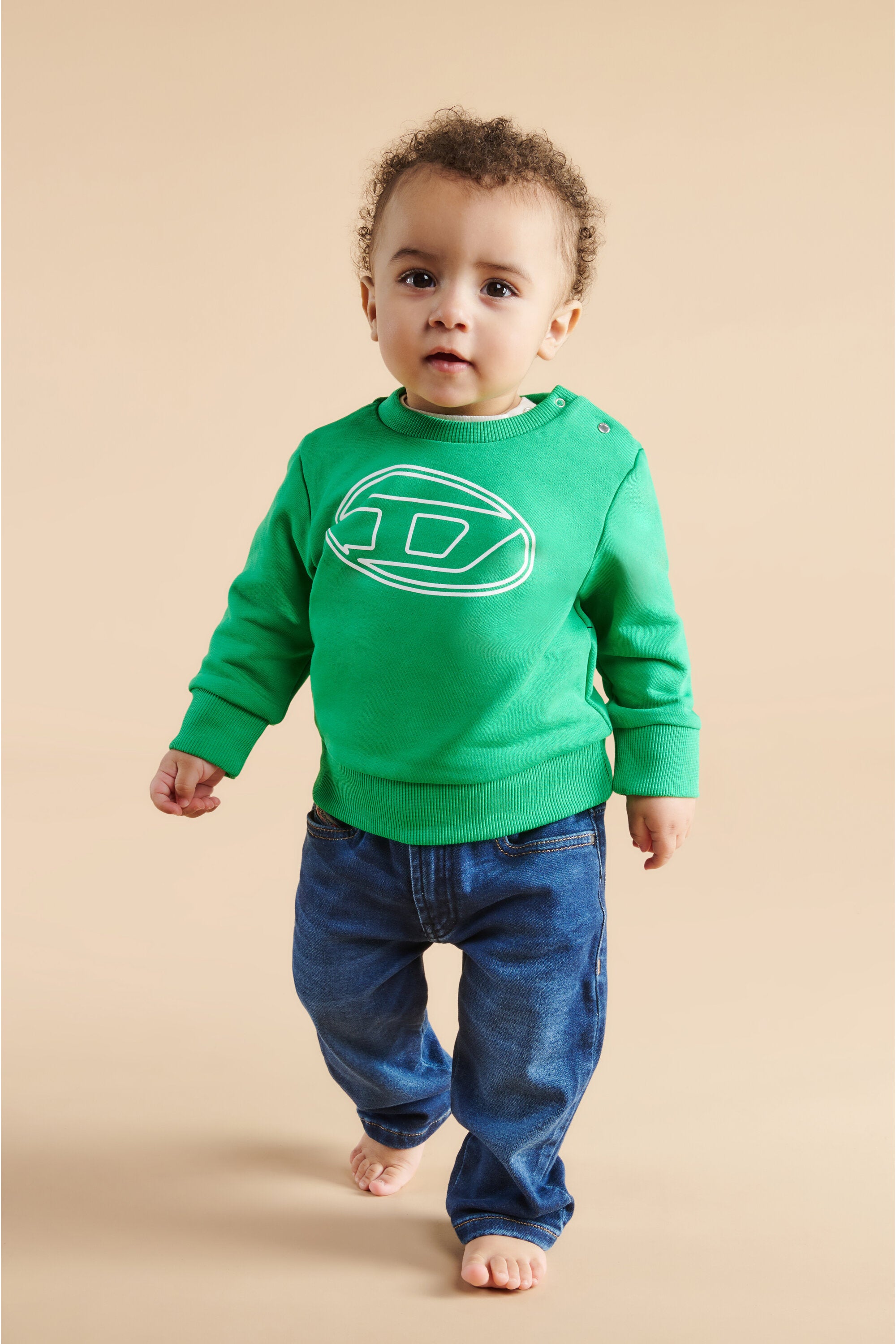 Sweatshirt mit Rundhalsausschnitt und Oval D maxi-Logo