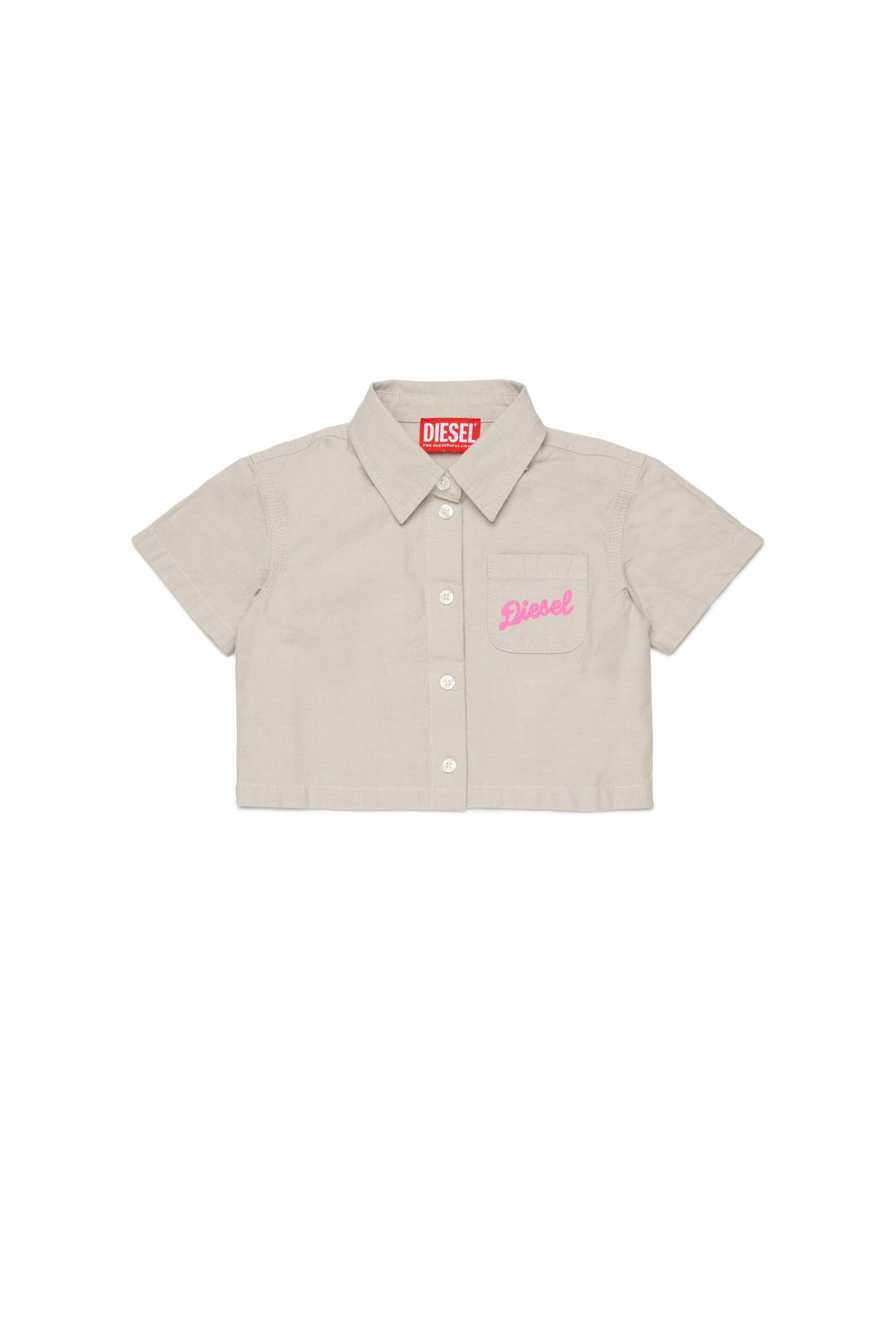 Short-sleeved shirt with logo