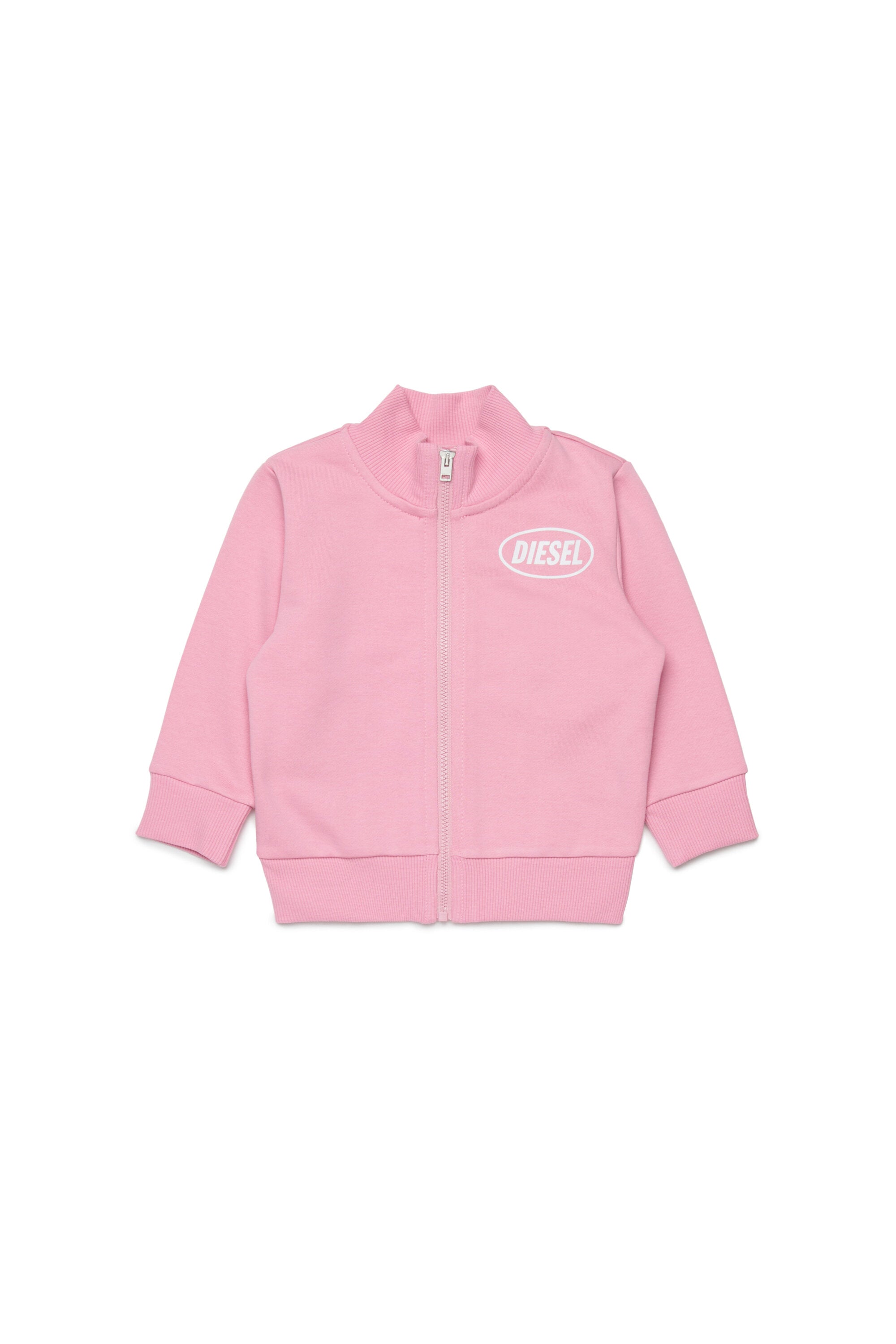 Sweatshirt mit durchgehendem Reißverschluss und Logo