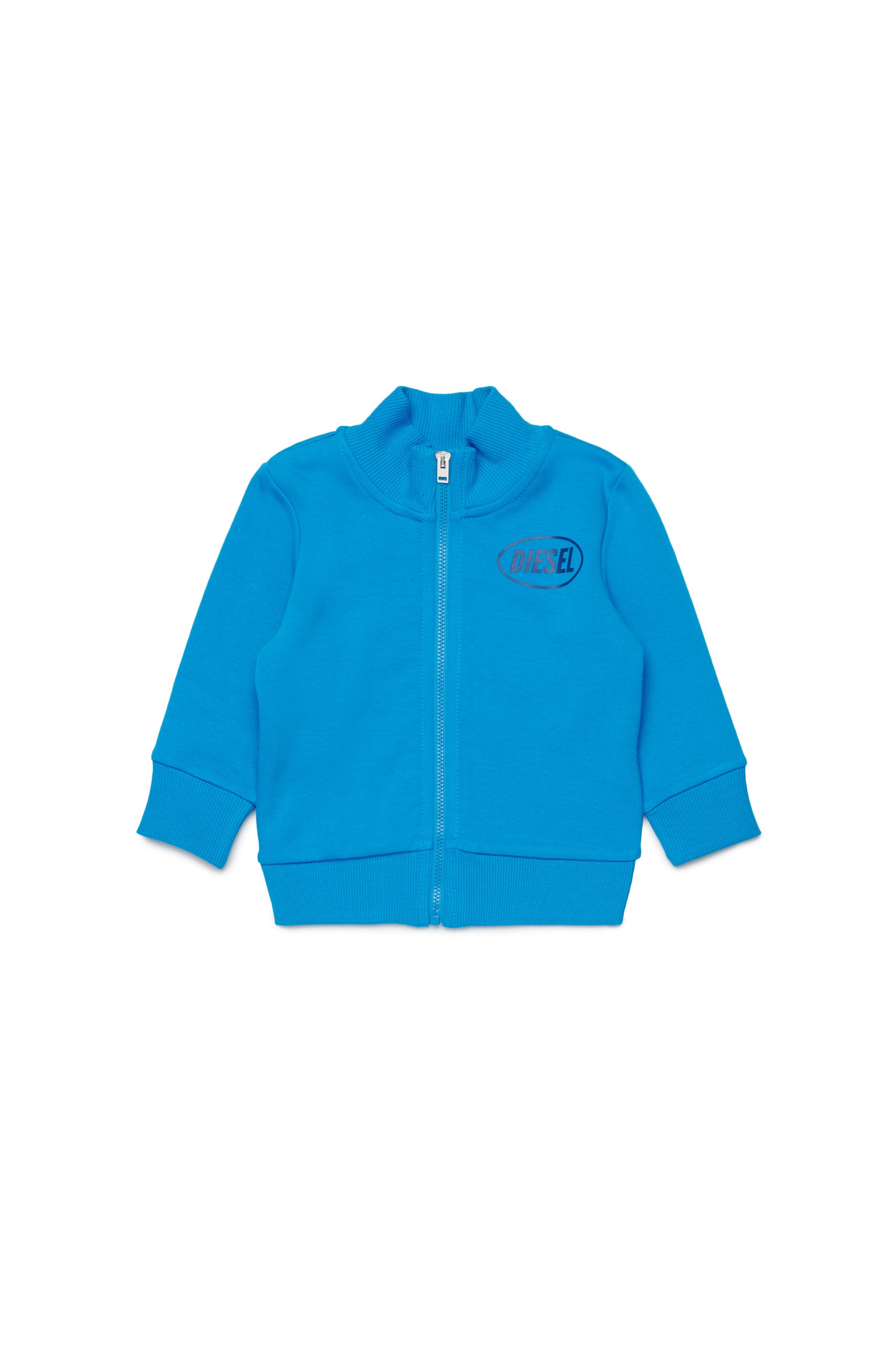 Sweatshirt mit durchgehendem Reißverschluss und Logo