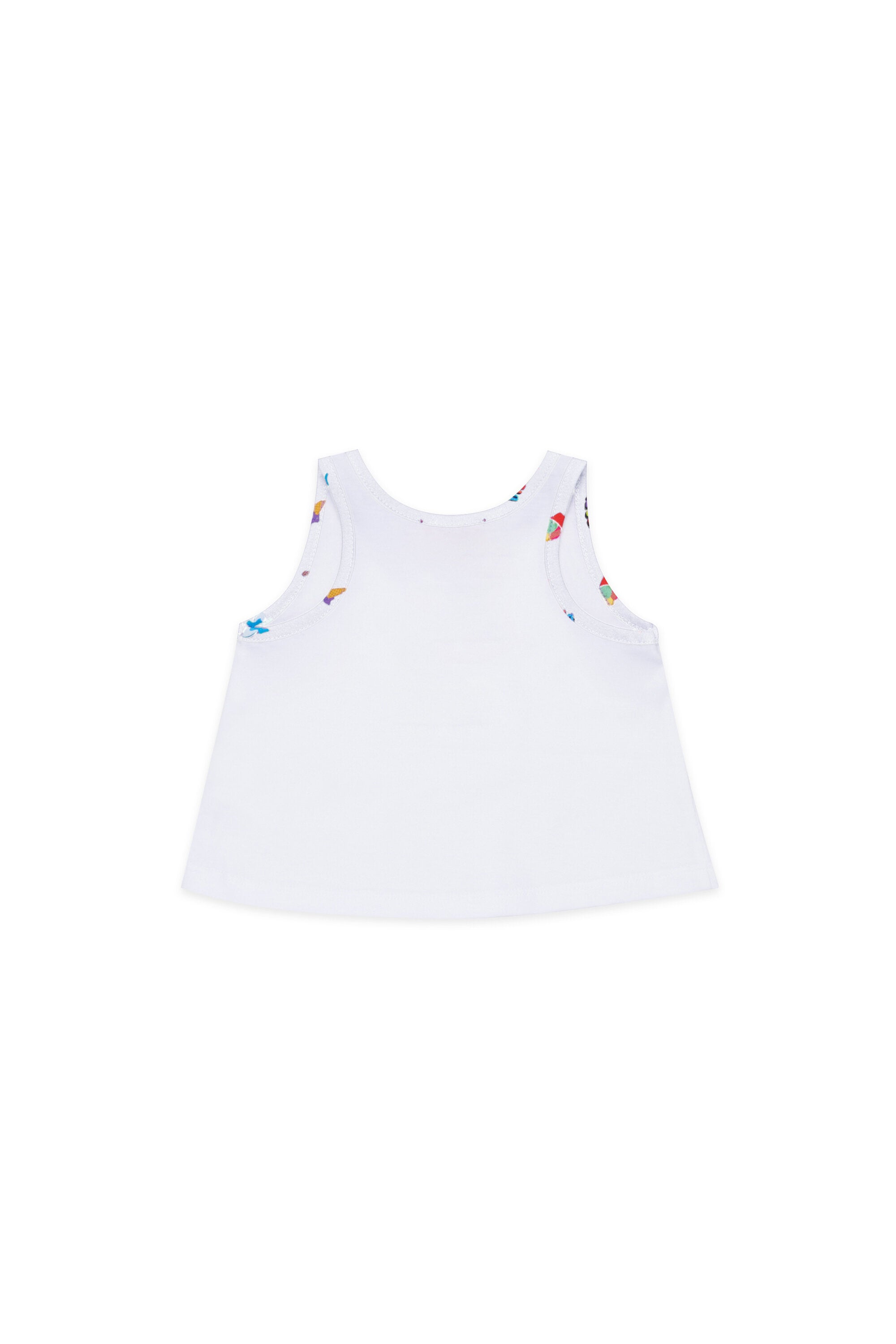 Sleeveless T-shirt with logo