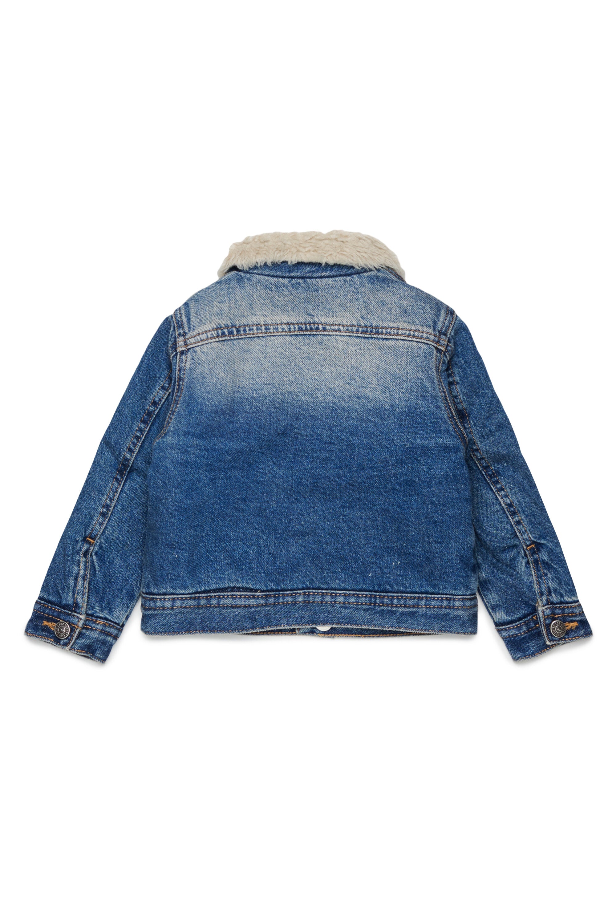 Giacca denim con logo stampato