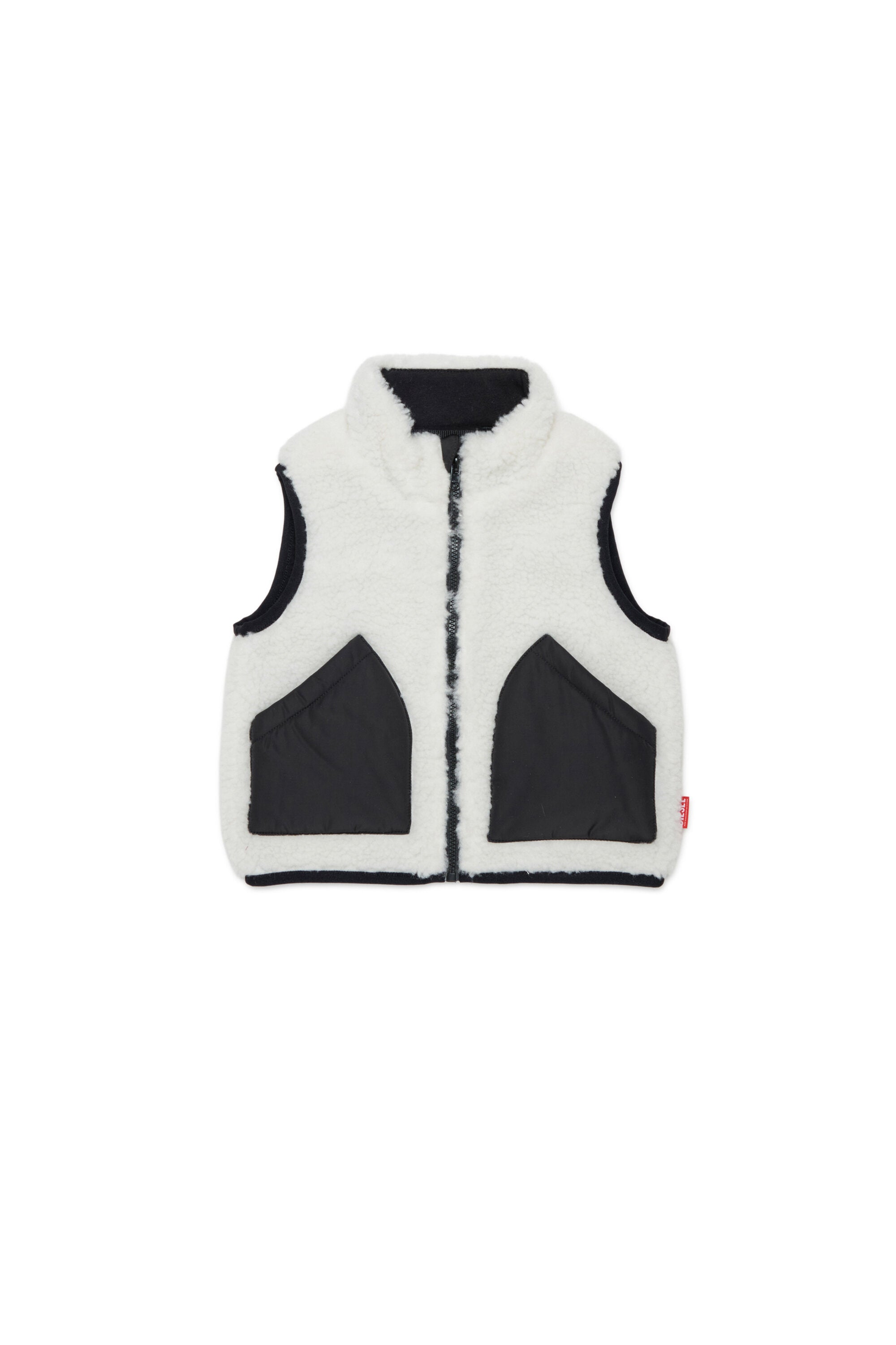 Gilet aus Teddy mit Logo