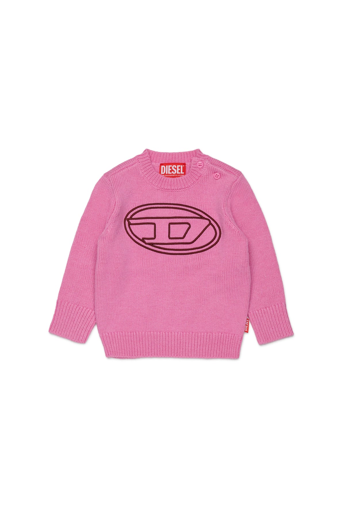 Rundhals-Pullover mit Logo