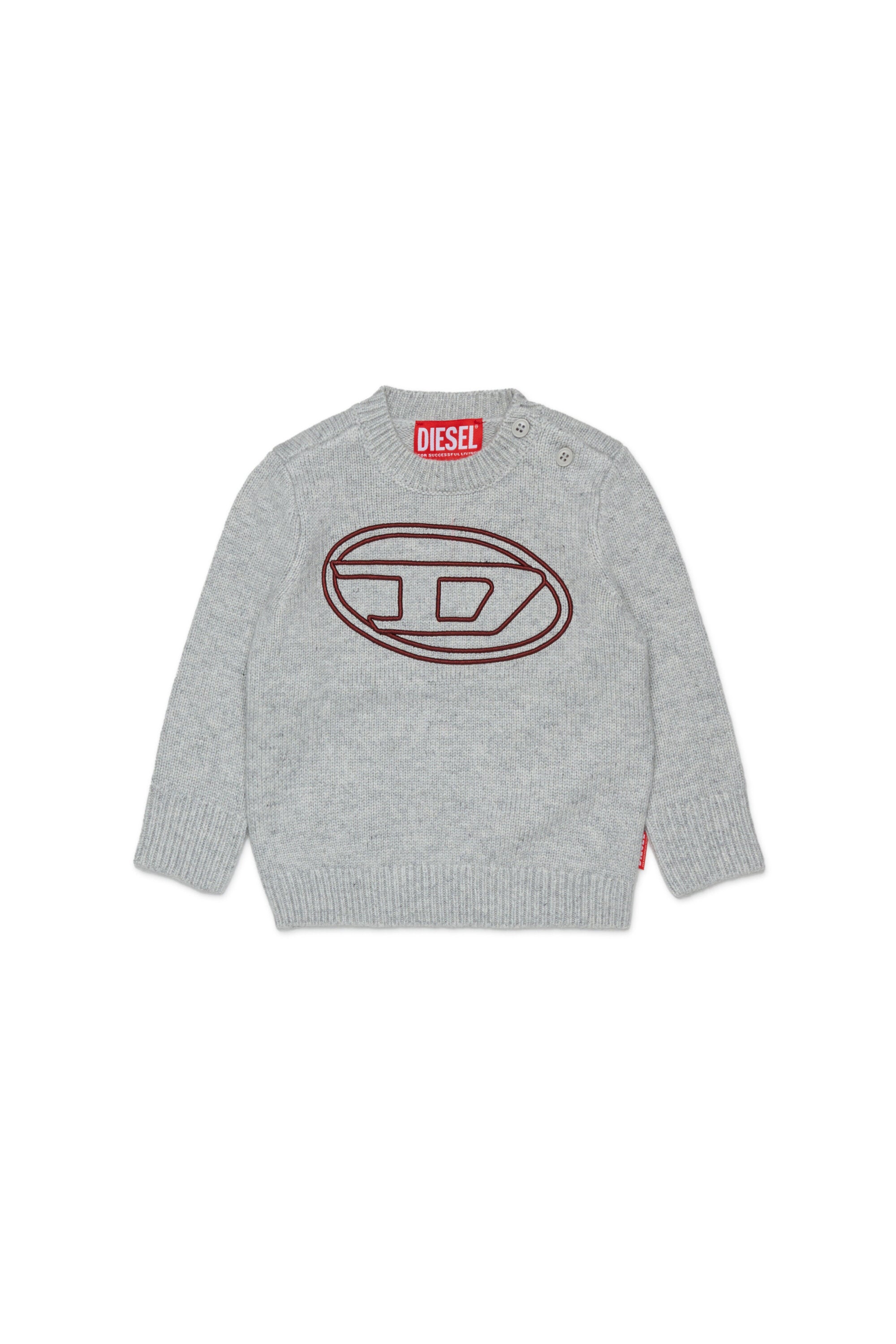 Rundhals-Pullover mit Logo