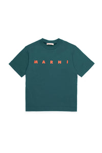 T-shirt in jersey con logo