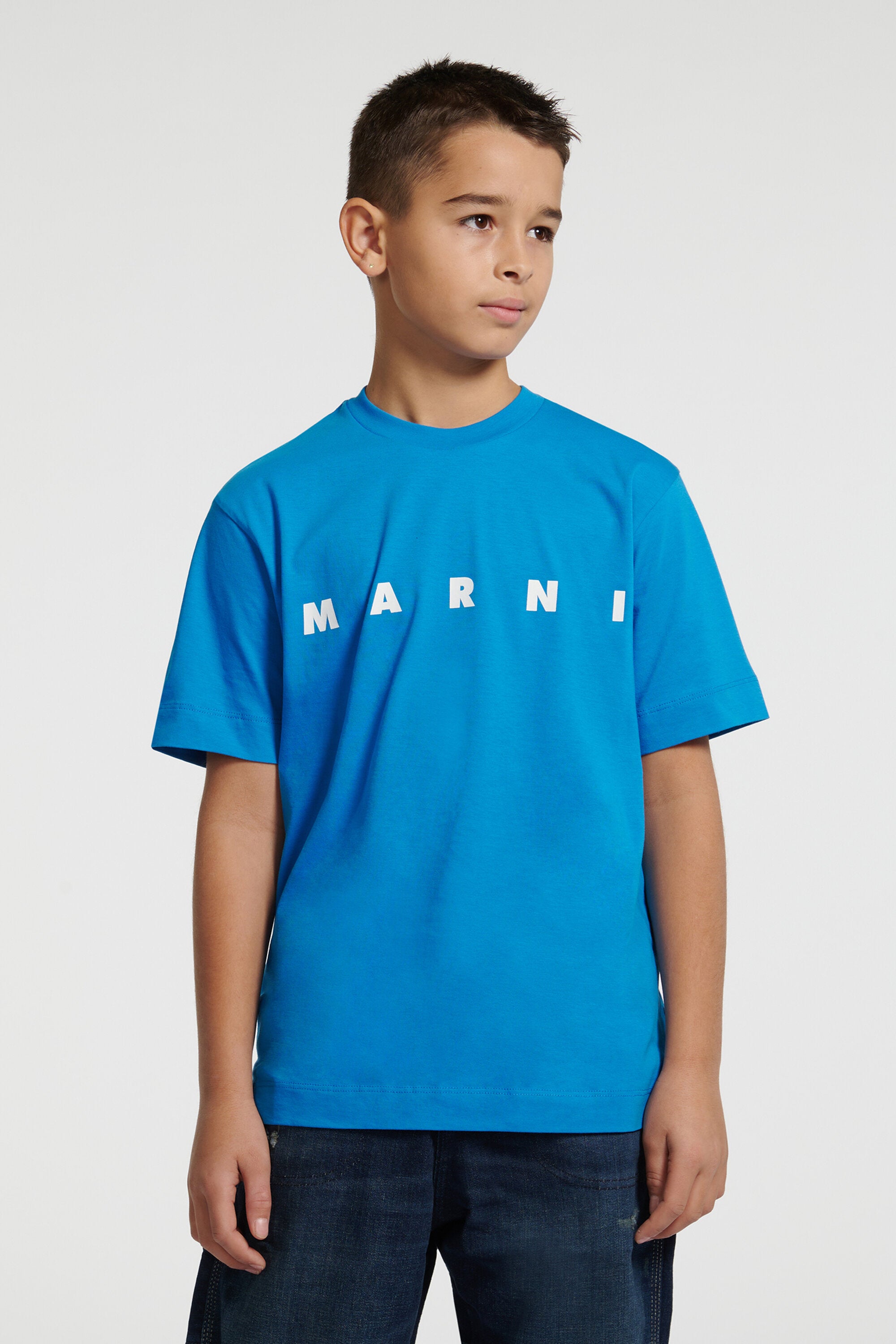 T-shirt in jersey con logo
