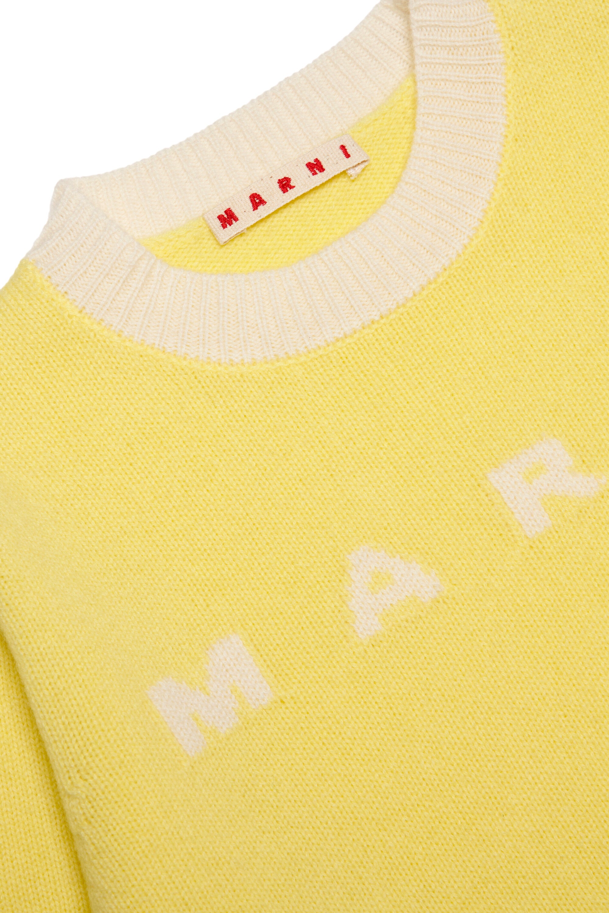 Sweater in wool-cashmere blend with logo