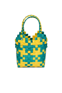 Woven Diamond Basket Bag