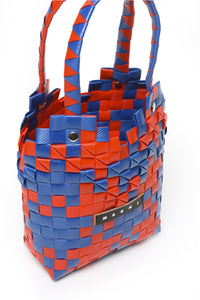 Woven Diamond Basket Bag