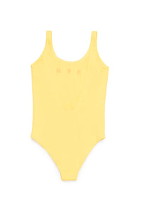 One-piece swimming costume in lycra with logo