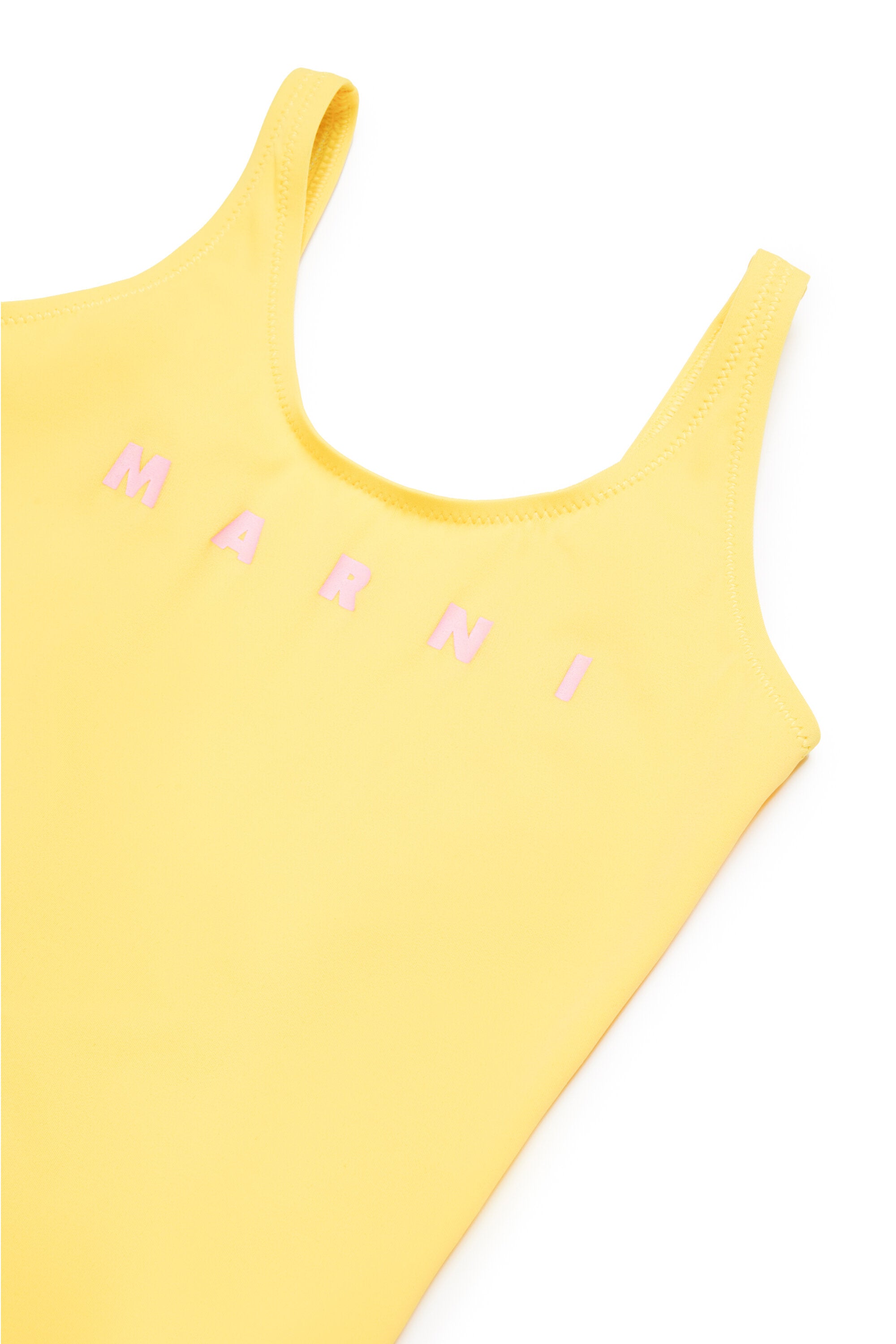 One-piece swimming costume in lycra with logo