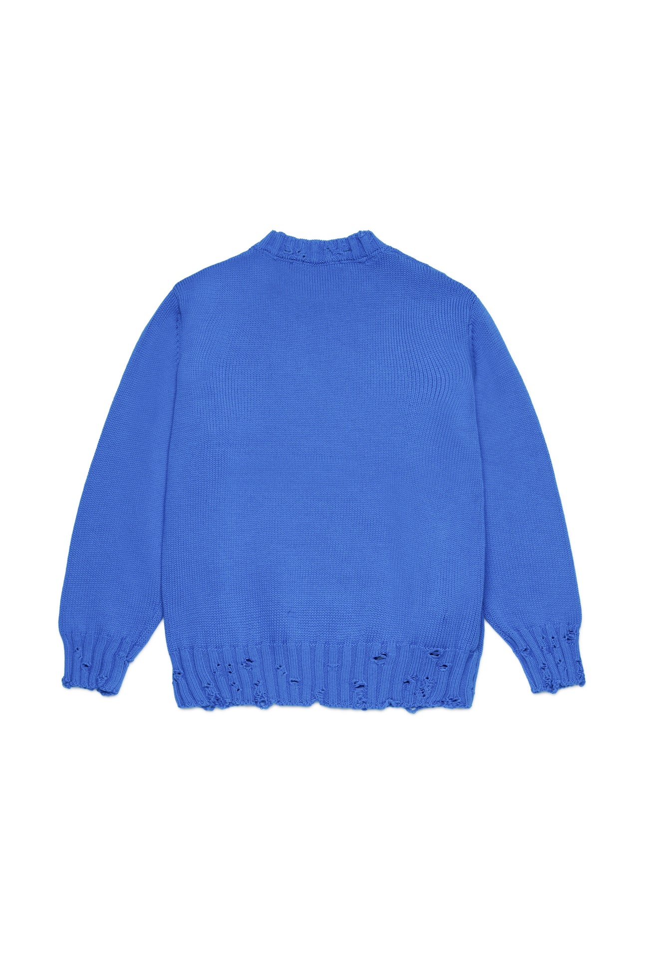 Crew-neck pullover with breaks Crew-neck pullover with breaks