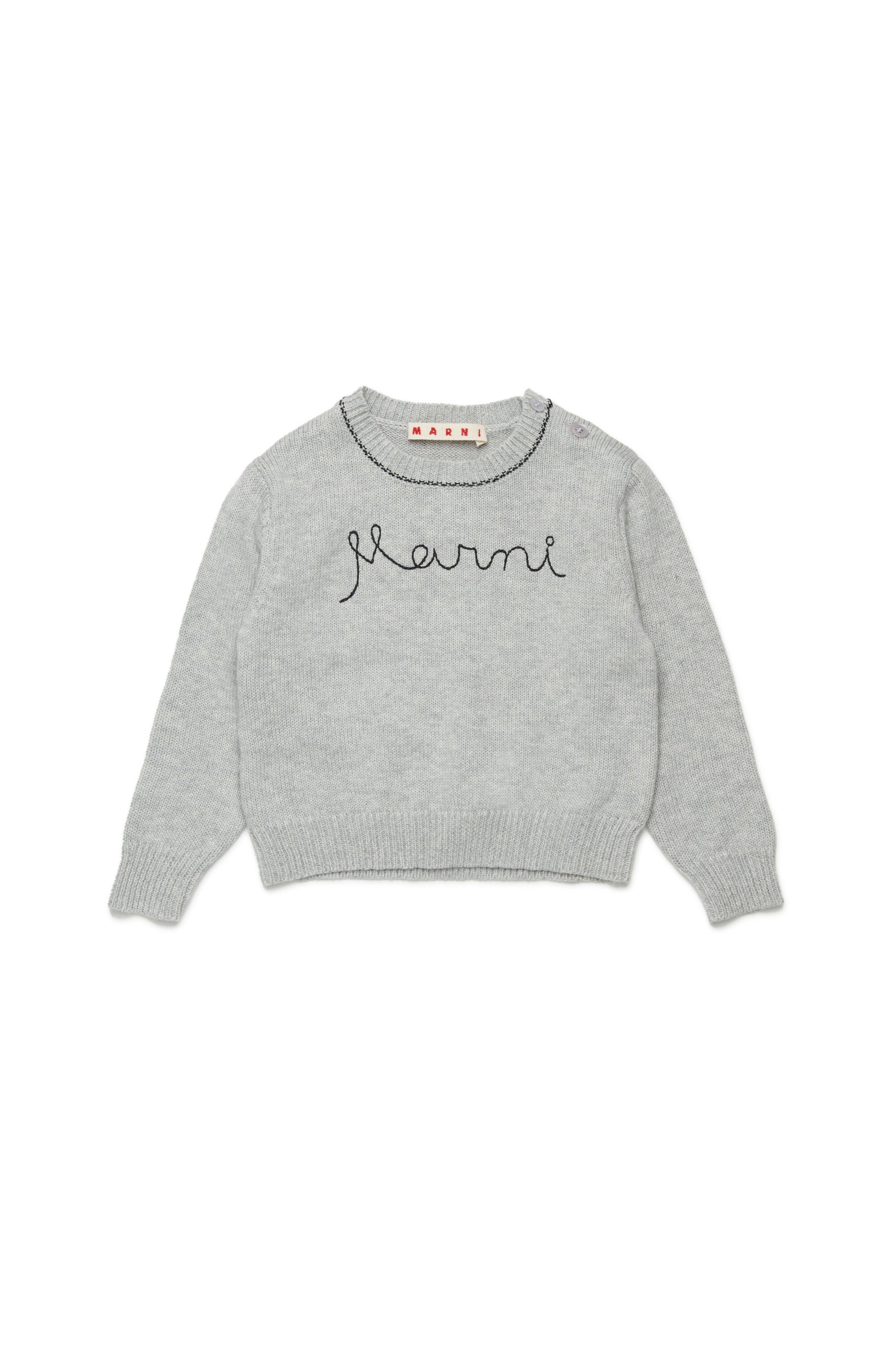 Rundhals-Pullover mit Logo