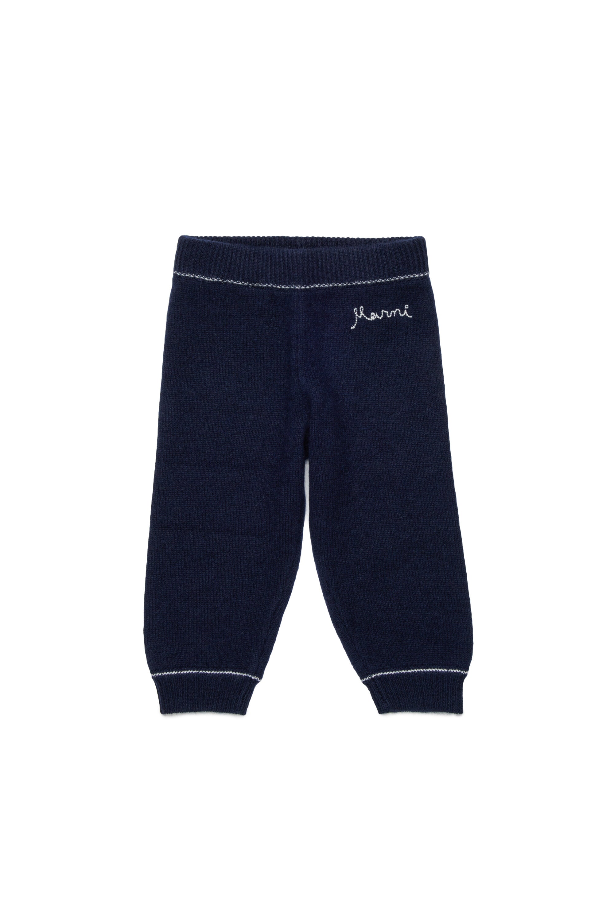 Pantalon jogger en cachemire mélangé à de la laine avec logo