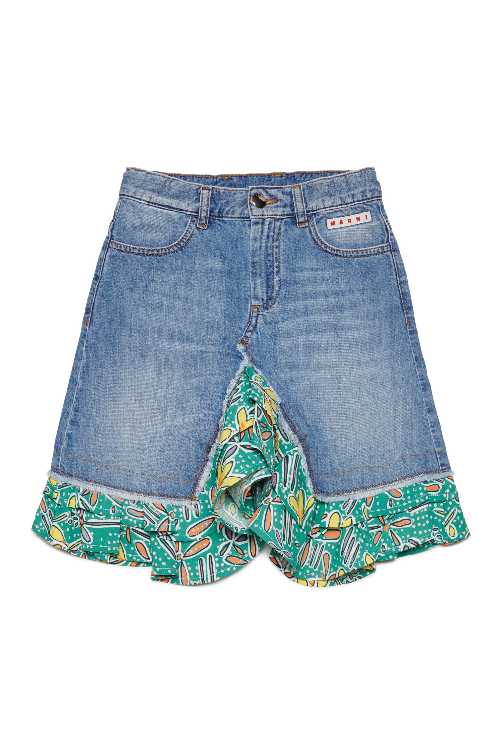 Denim skirt with Carioca inserts