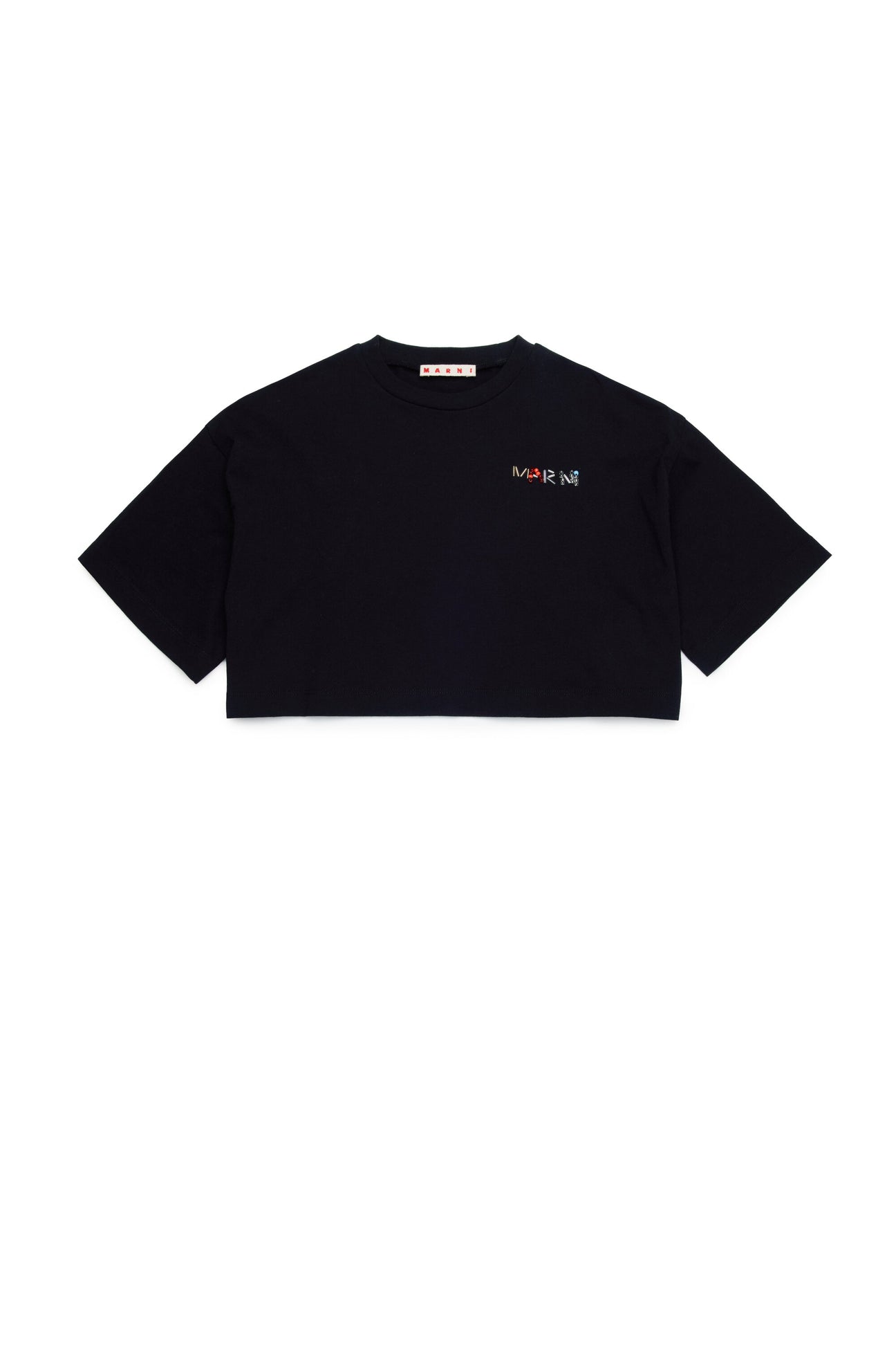 Cropped T-shirt with Baguette logo 