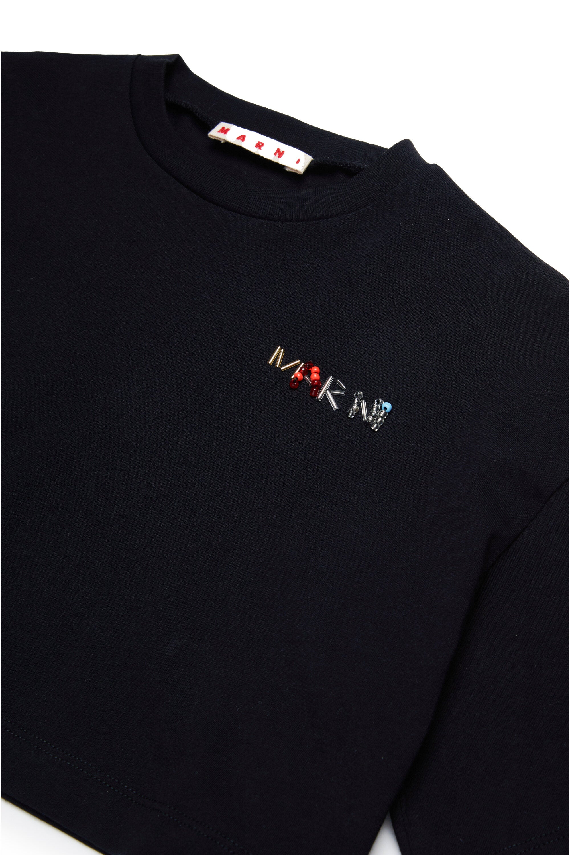 Cropped T-shirt with Baguette logo