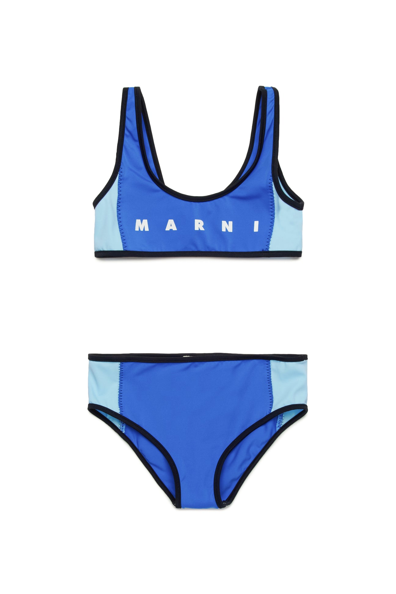 Bañador bikini de lycra colorblock 