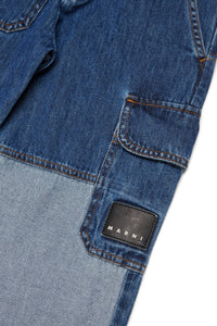 Jeans cargo bicolor