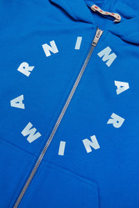 Sweatshirt with zip and Round logo
