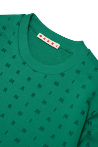 Allover logo crew-neck sweatshirt