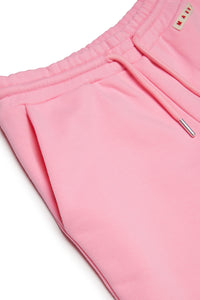 Pantaloni wide fit in felpa con logo