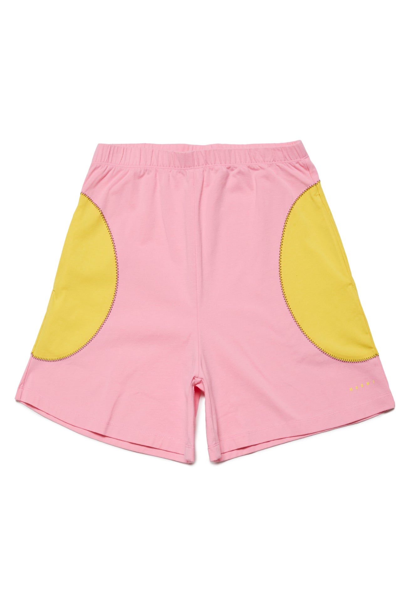 Jersey shorts with circle graphic 