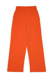Pantaloni wide fit in felpa con logo