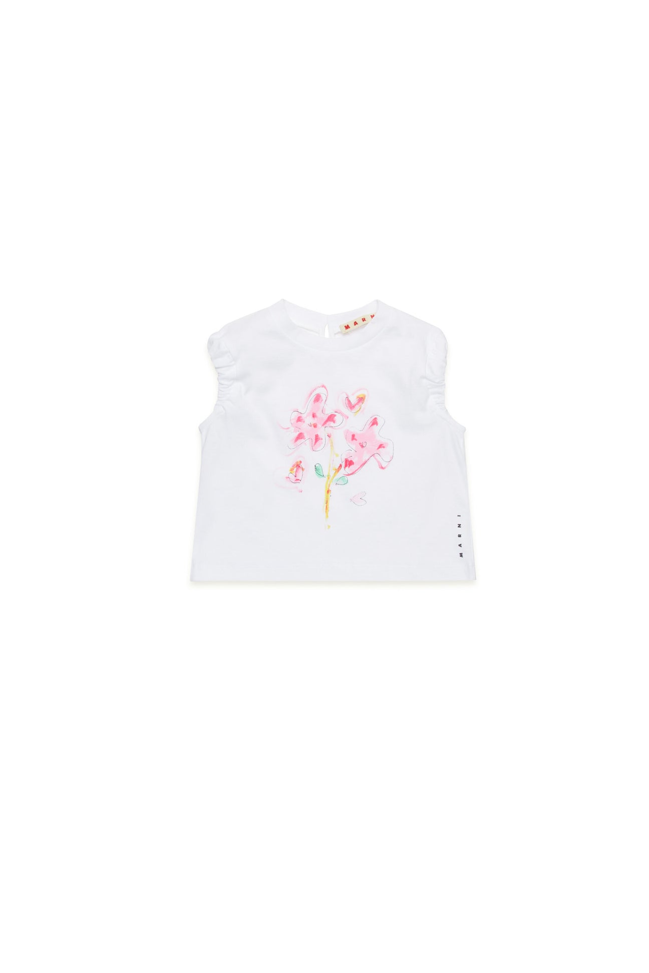 Camiseta con gráficos Flores rosas 