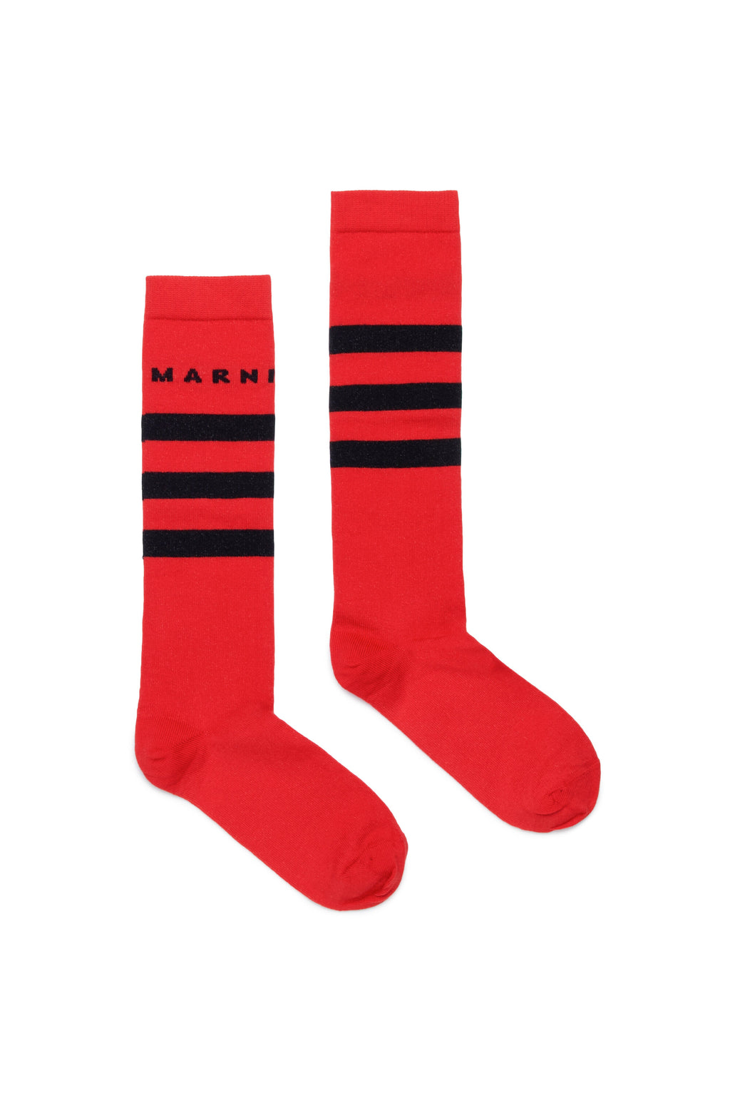 Striped cotton-blend socks
