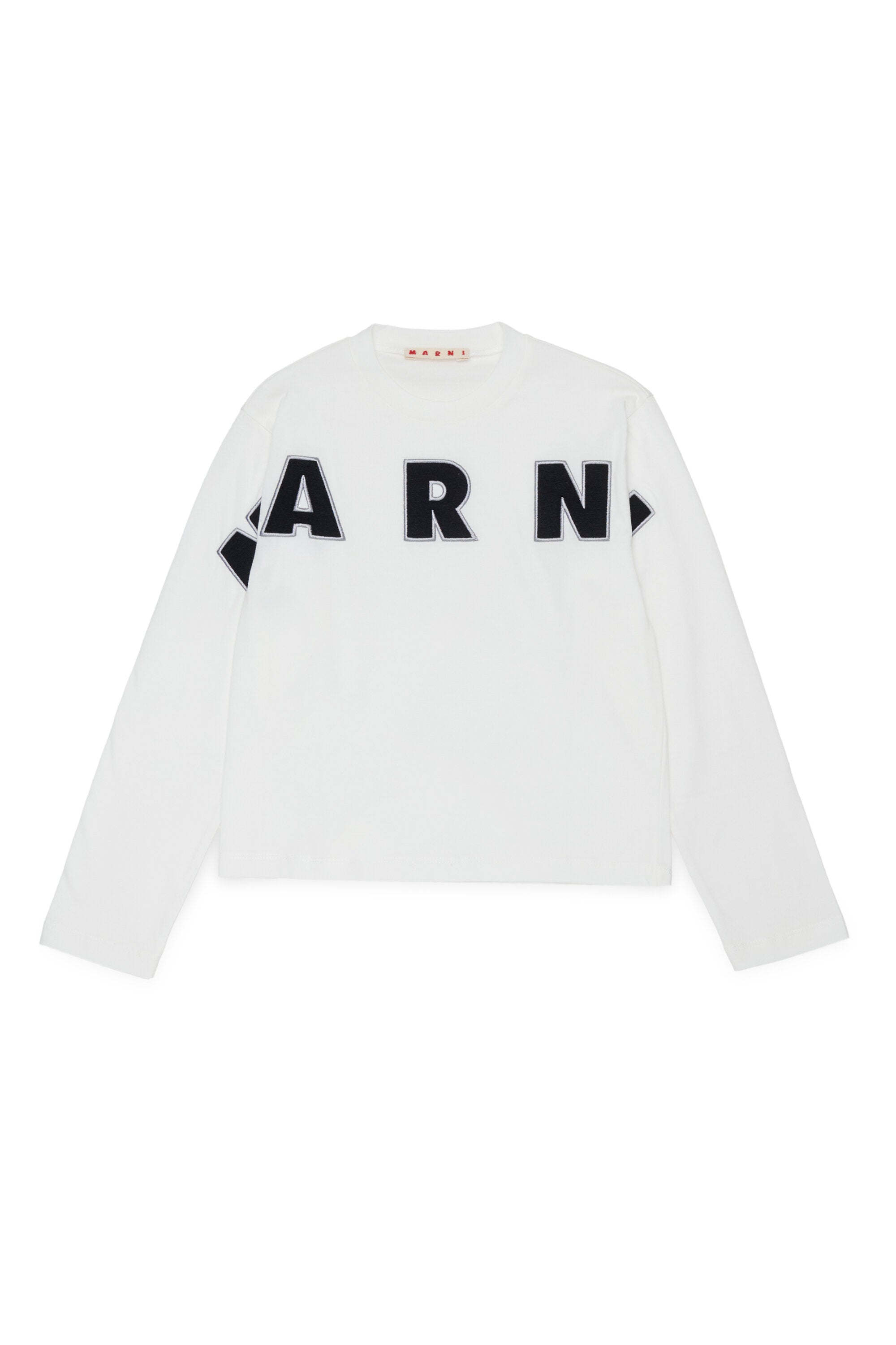 T-shirt manica lunga con logo ricamato