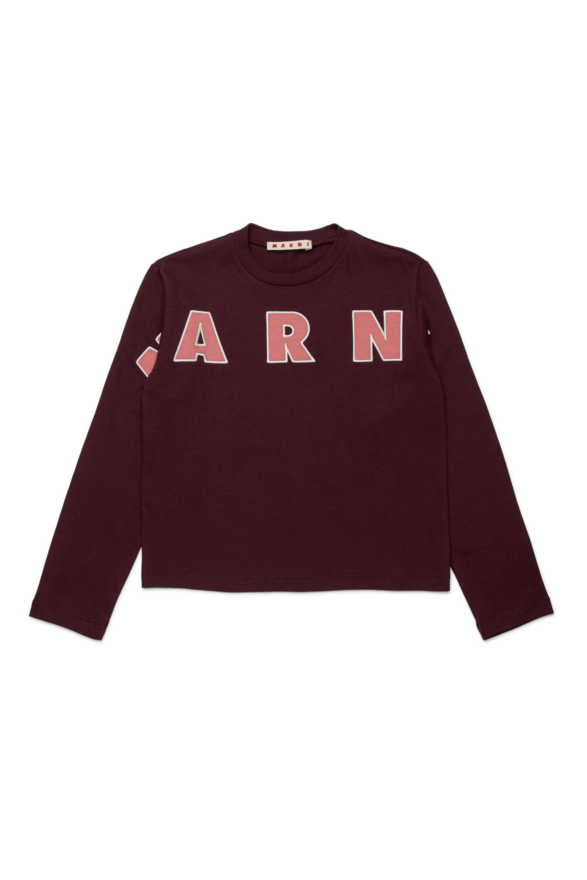 T-shirt manica lunga con logo ricamato