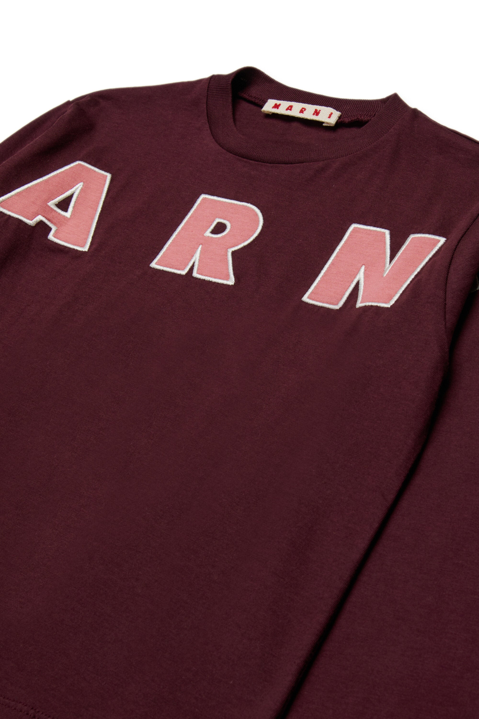 T-shirt manica lunga con logo ricamato