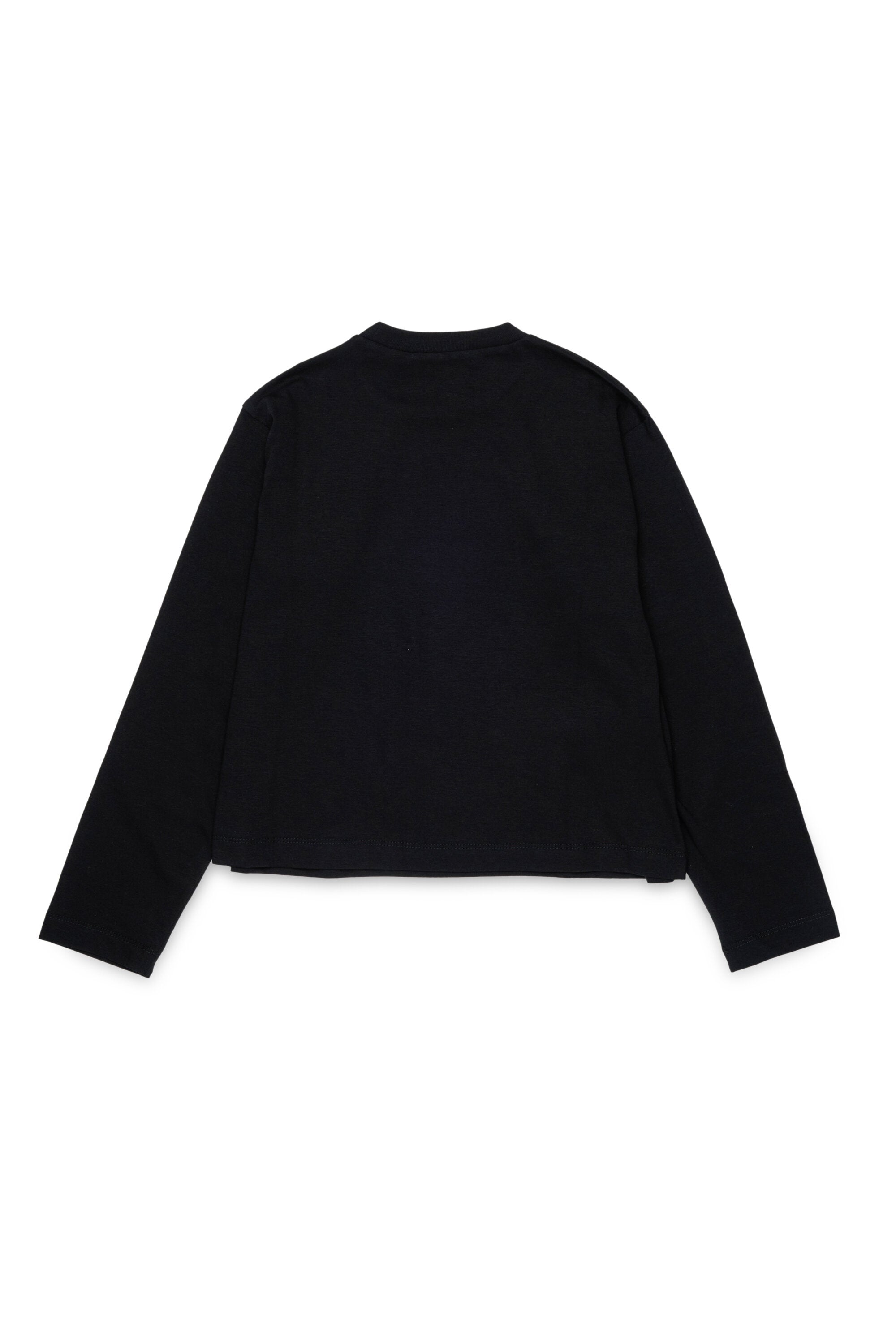 T-shirt manica lunga con logo ricamato