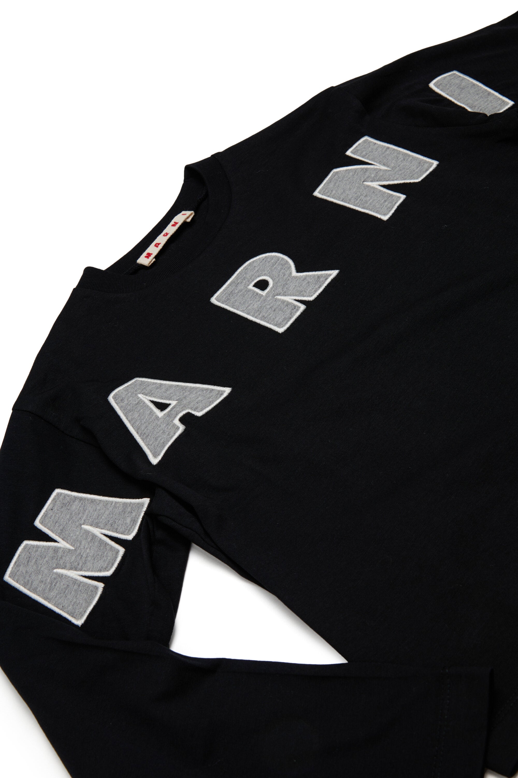 T-shirt manica lunga con logo ricamato