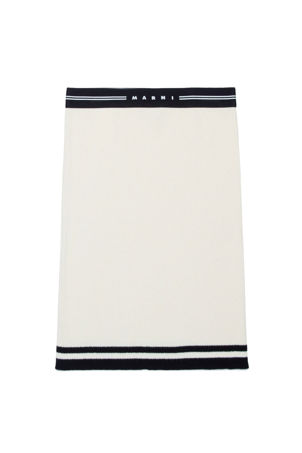 Ribbed cashmere-blend skirt