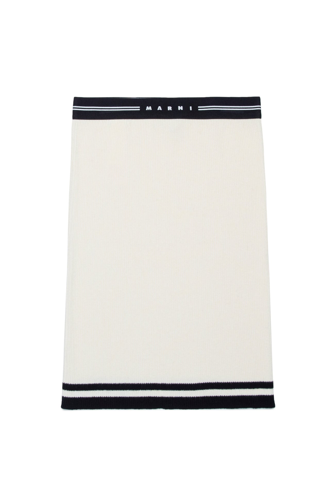 Ribbed cashmere-blend skirt 