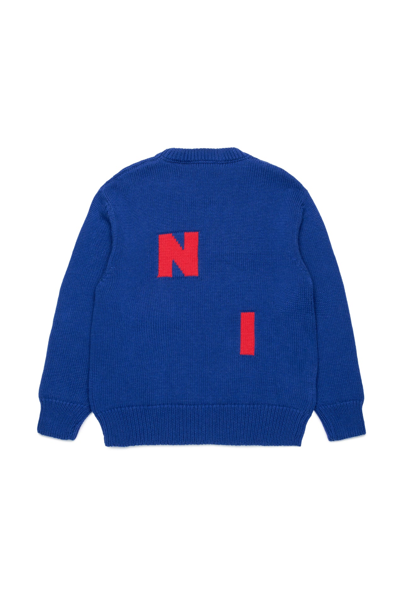 Wool-blend pullover with displaced logo Wool-blend pullover with displaced logo